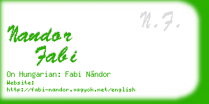 nandor fabi business card